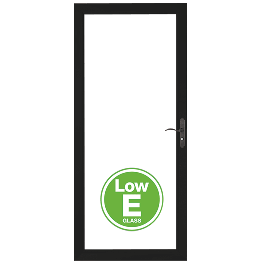 Larson Elegant Full-View Low-E Glass Aluminum Storm Door - Black