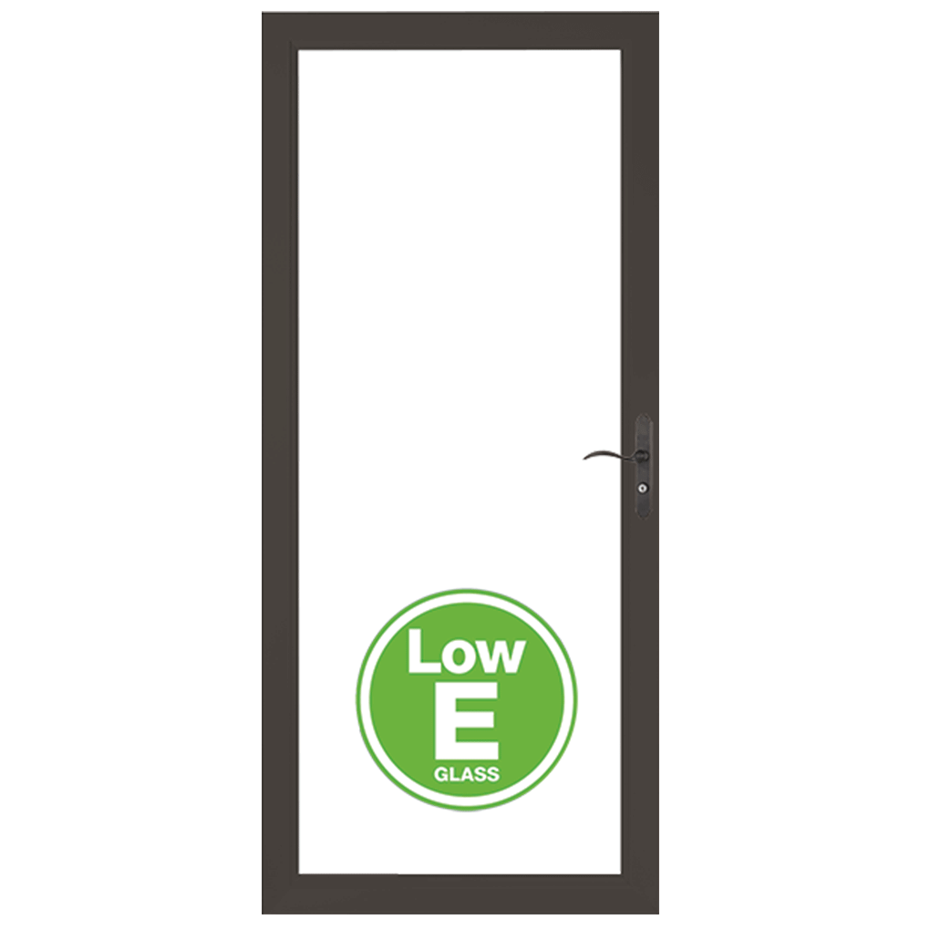 Larson Elegant Full-View Low-E Glass Aluminum Storm Door - Brown