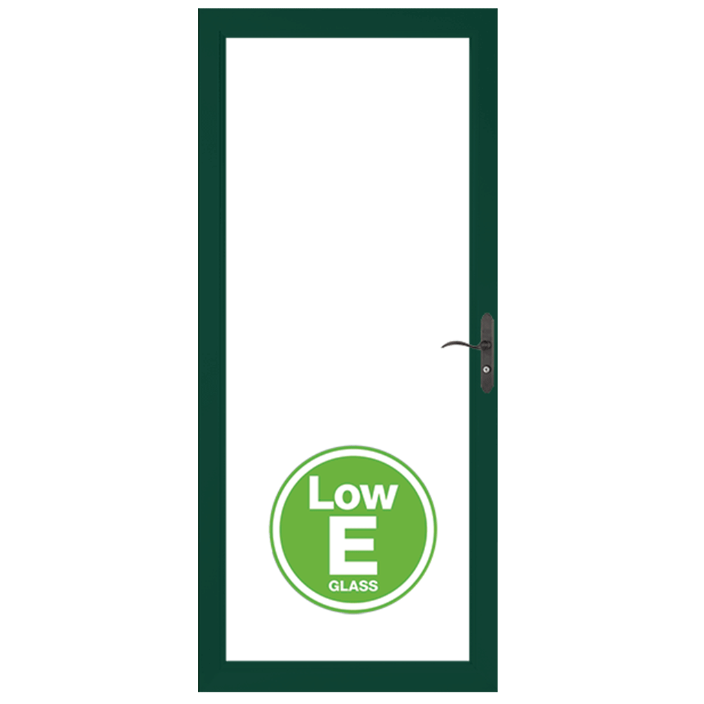 Larson Elegant Full-View Low-E Glass Aluminum Storm Door - Green