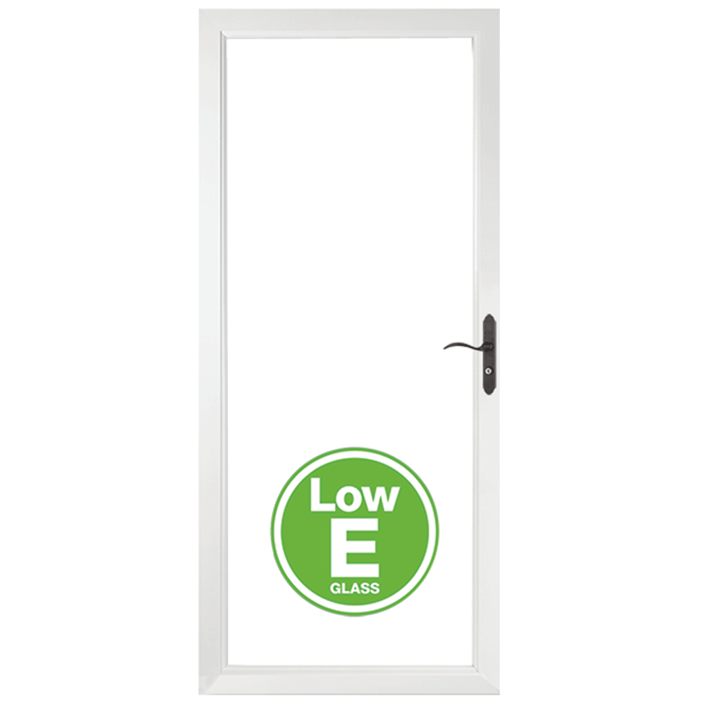 Larson Elegant Full-View Low-E Glass Aluminum Storm Door - White