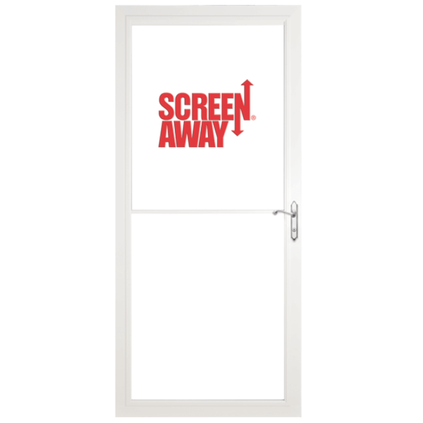 356 52 Larson Superior Full View With Retractable Screen Away Series Storm Door White