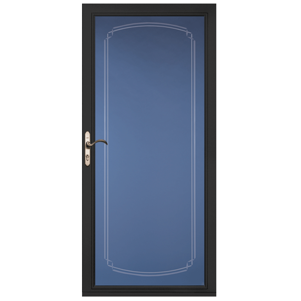 Pella Select® Arch Bevel Storm Door - Black