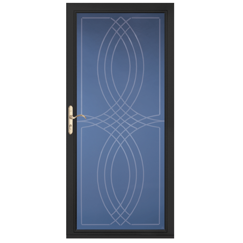 Pella Select® Crystal Bevel Storm Door - Black