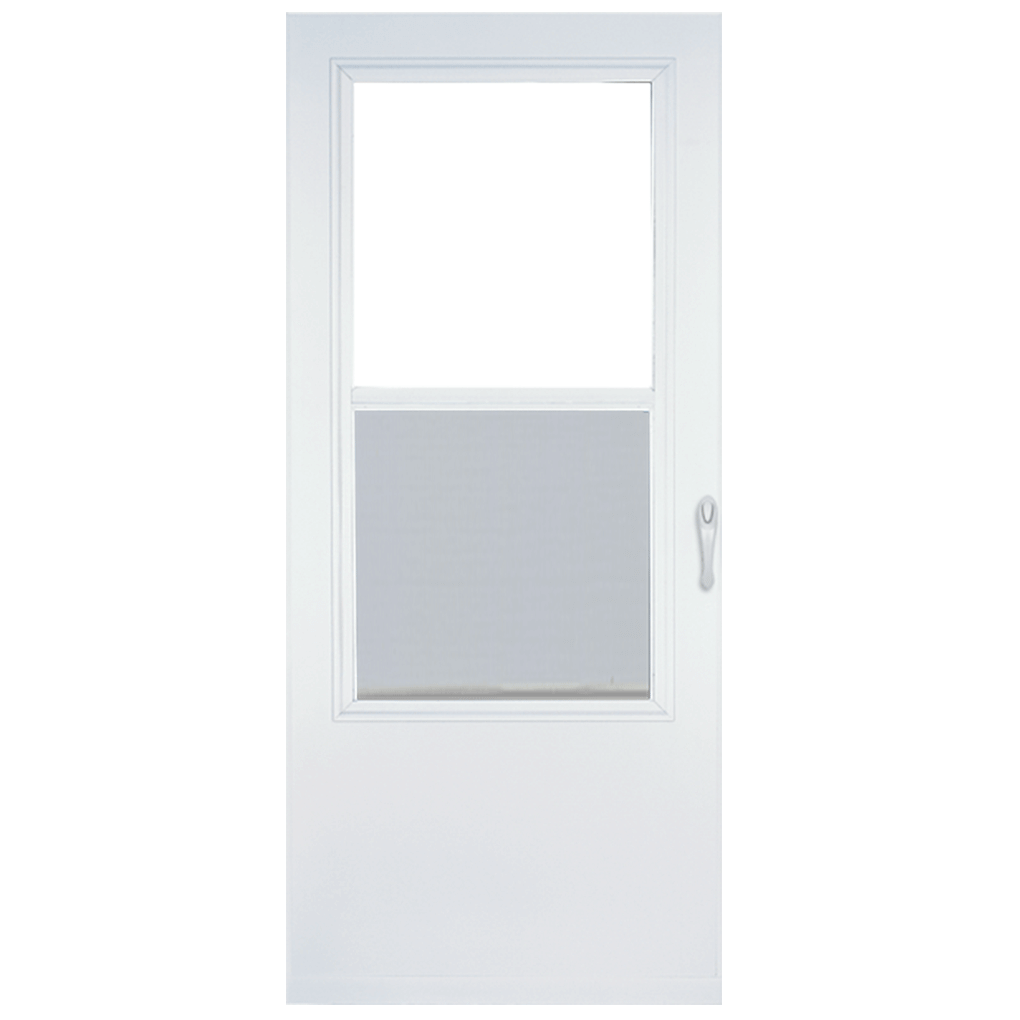 Larson Superior Value Mid-View Wood Core Storm Door - White