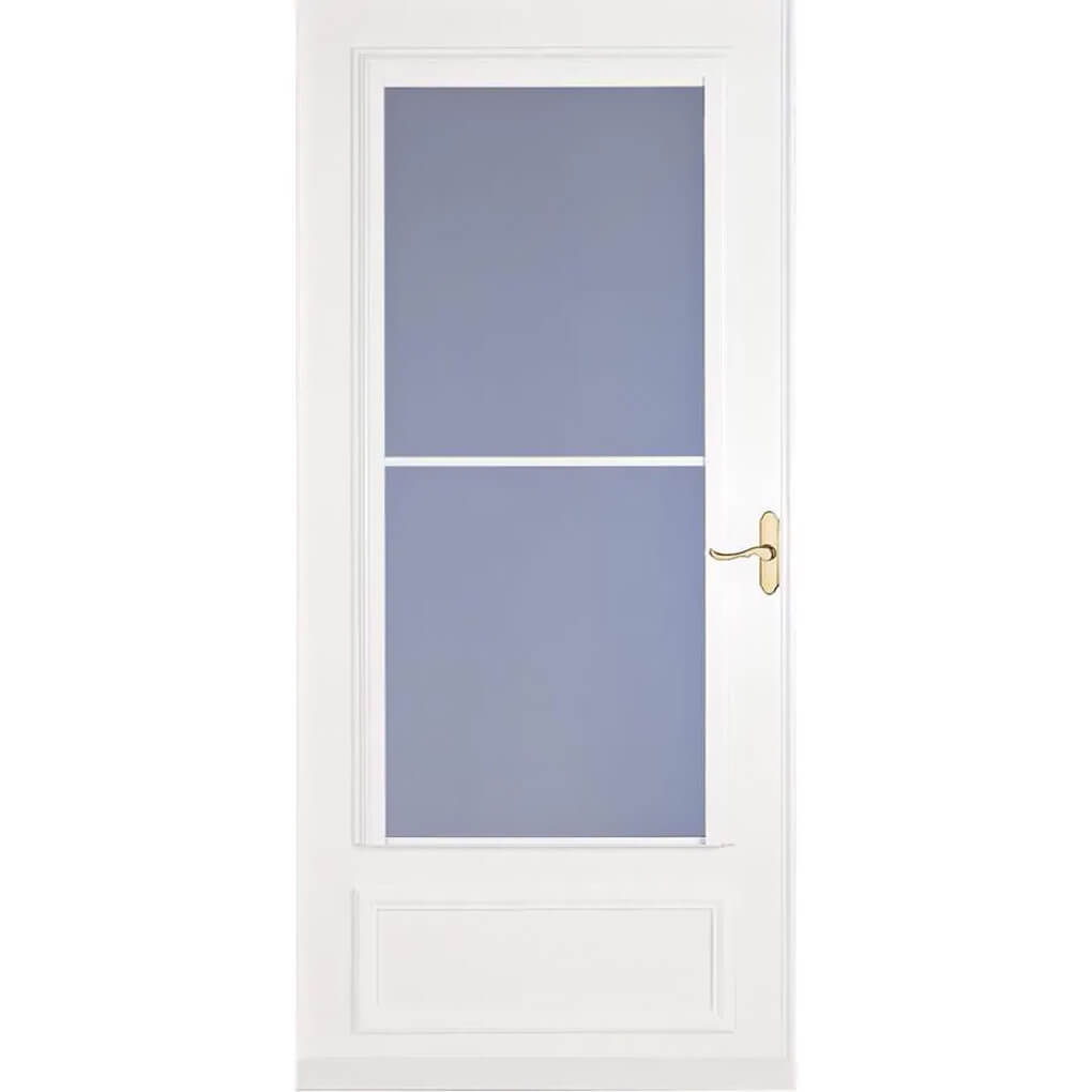 Larson Mid-View Wood Core Storm Door Magnetic Seal Series - White