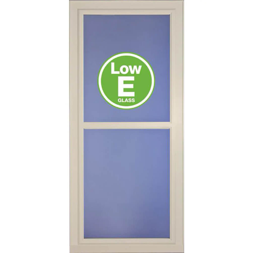 Larson Premier Full-View Low-E Glass Aluminum Storm Door - Almond