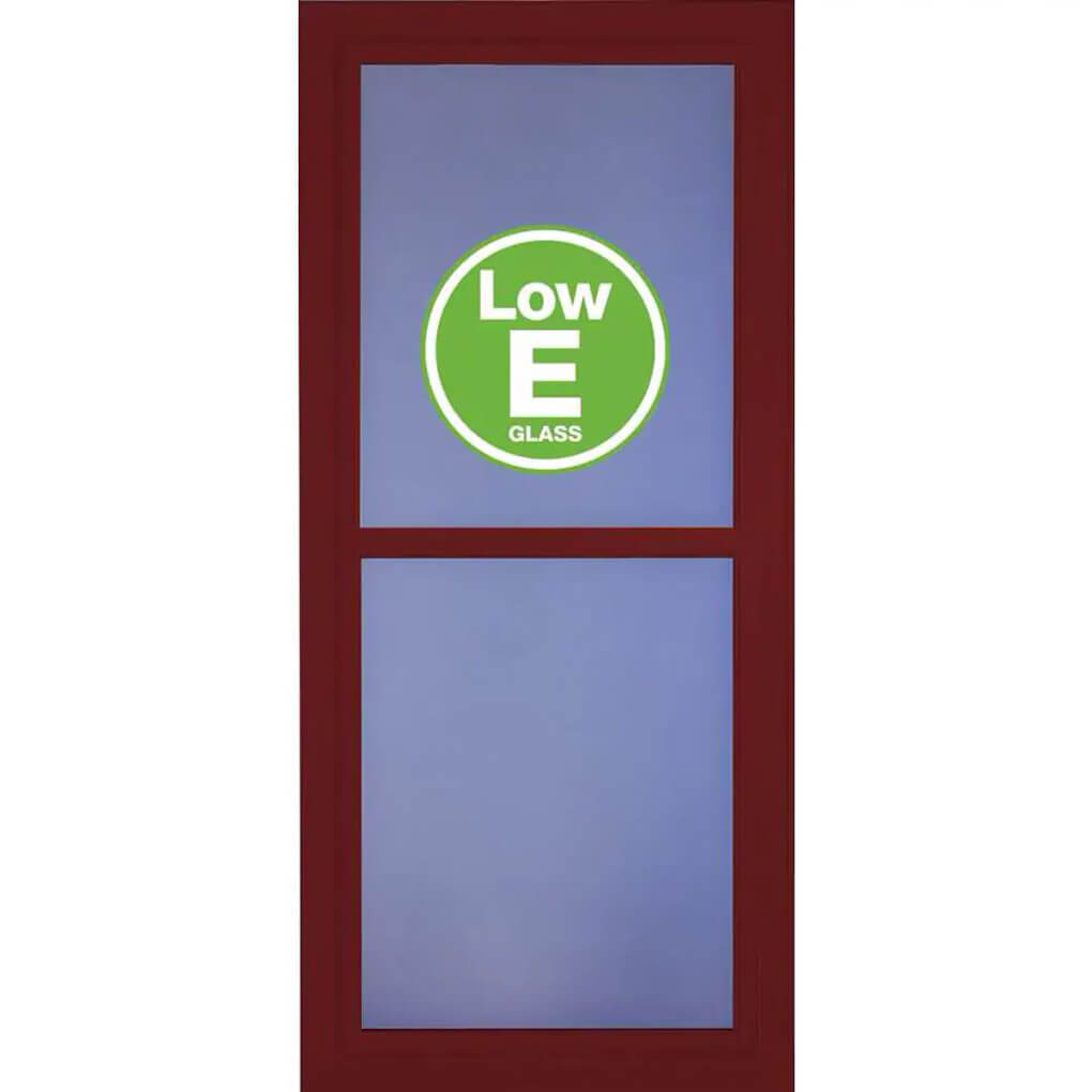 Larson Premier Full-View Low-E Glass Aluminum Storm Door - Cranberry