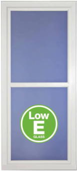 LARSON Tradewinds Fullview  White Full View Aluminum Storm Door LowE Glass