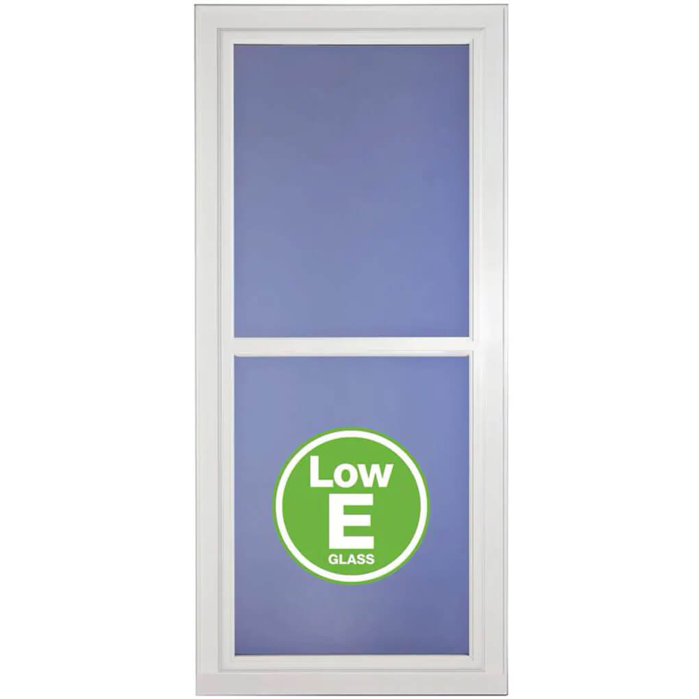Larson Premier Full-View Low-E Glass Aluminum Storm Door - White